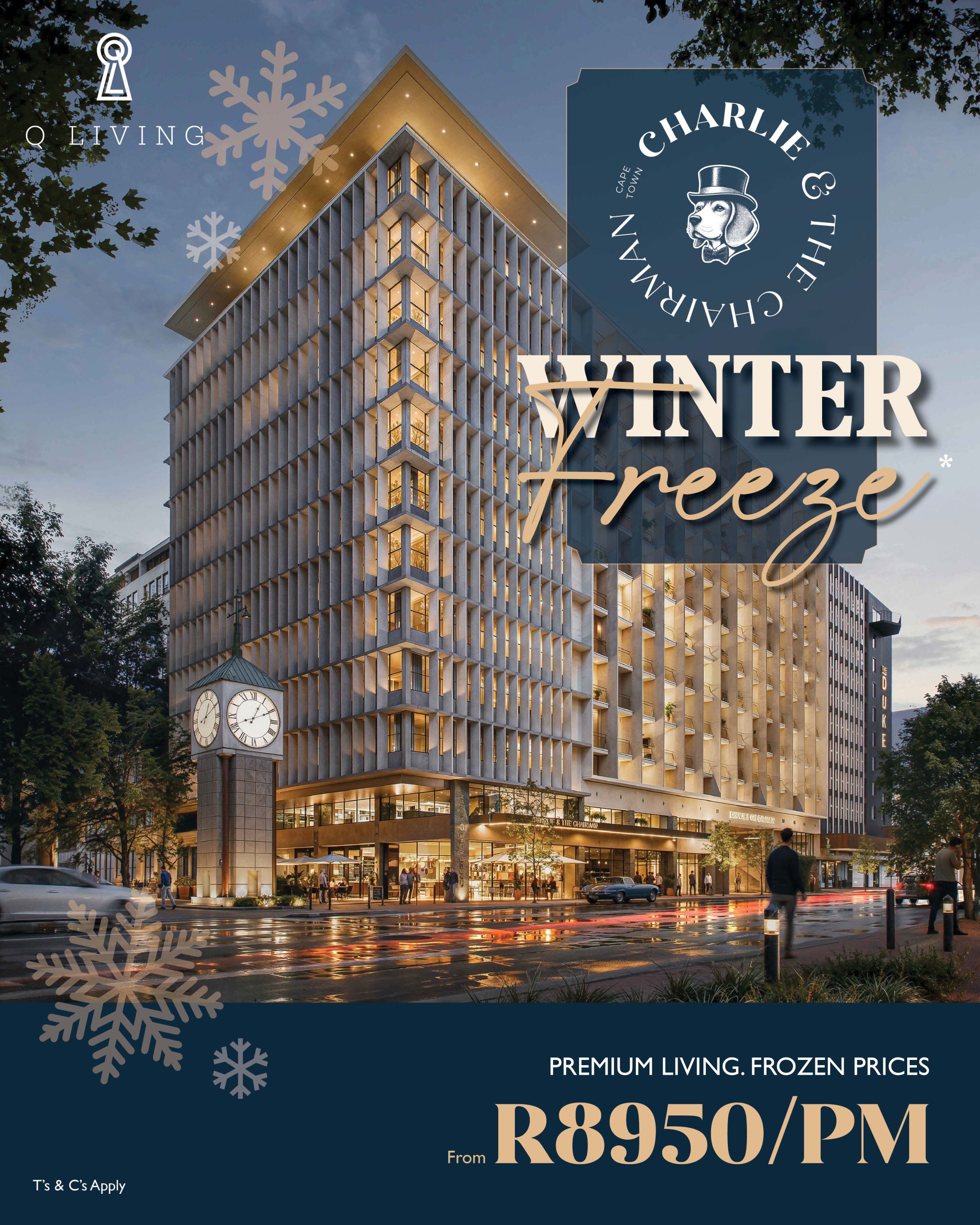 Charlie & The Chairman Winter Rental Price Freeze